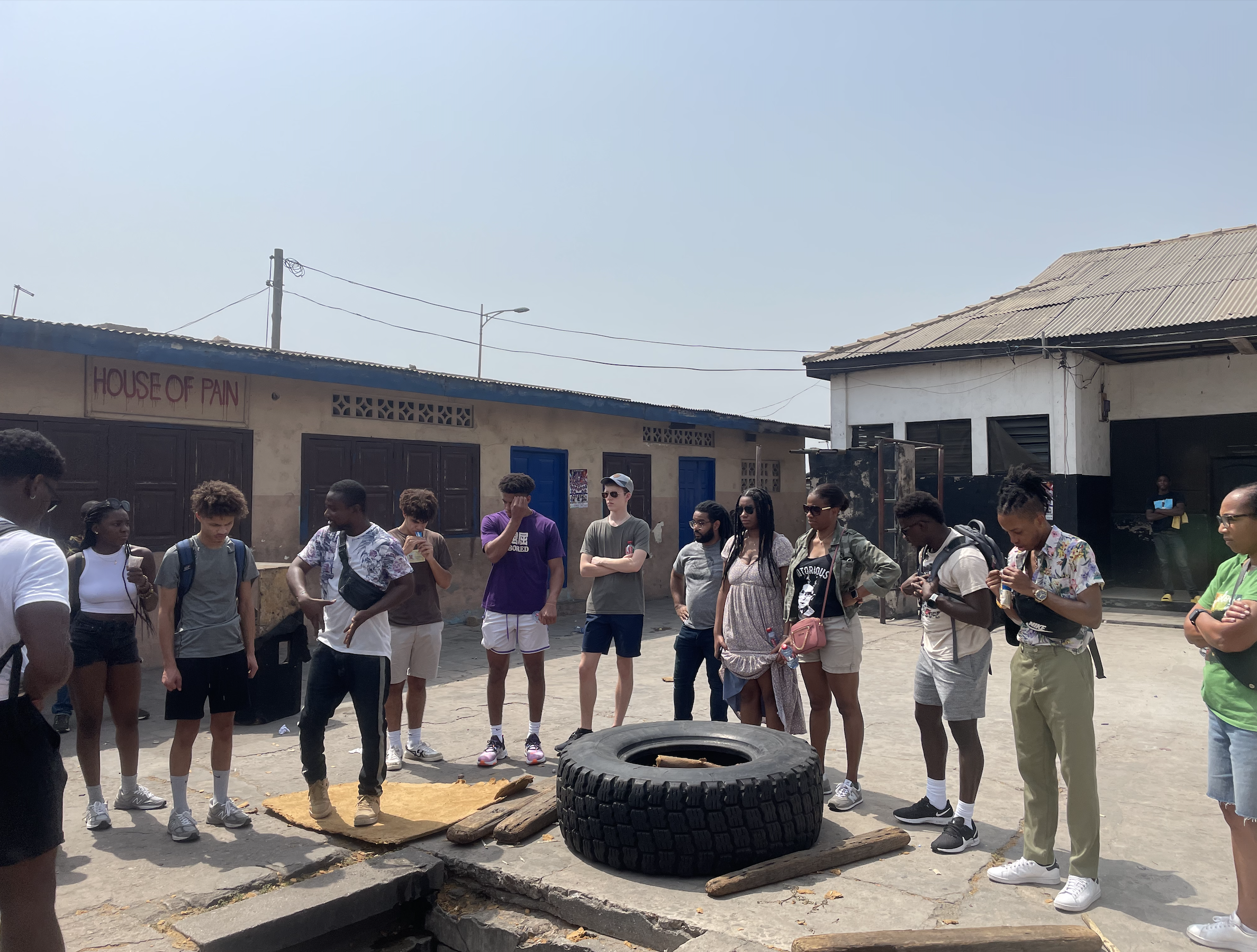 UConn students in the Jamestown neighborhood in Accra, Ghana