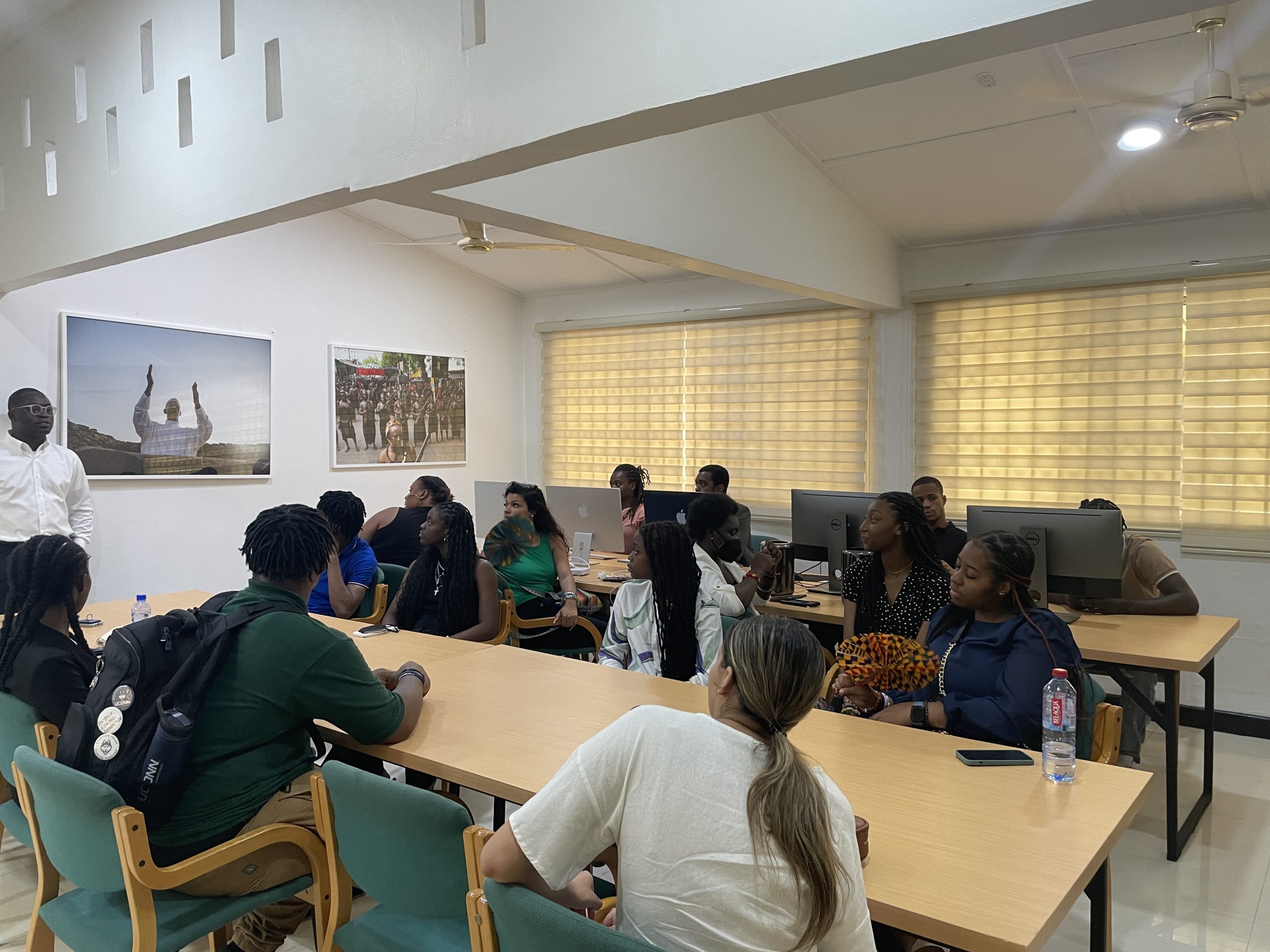 UConn Students at the first largest photography library in Africa based in Ghana, Dikan Center